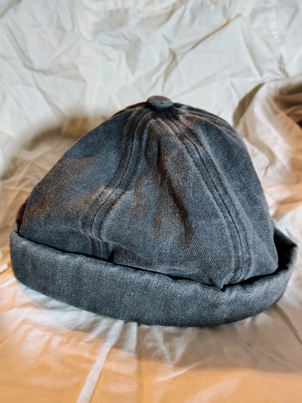 Docker Brimless Black Hat Grunge Streetwear One Size Adjustable Utility